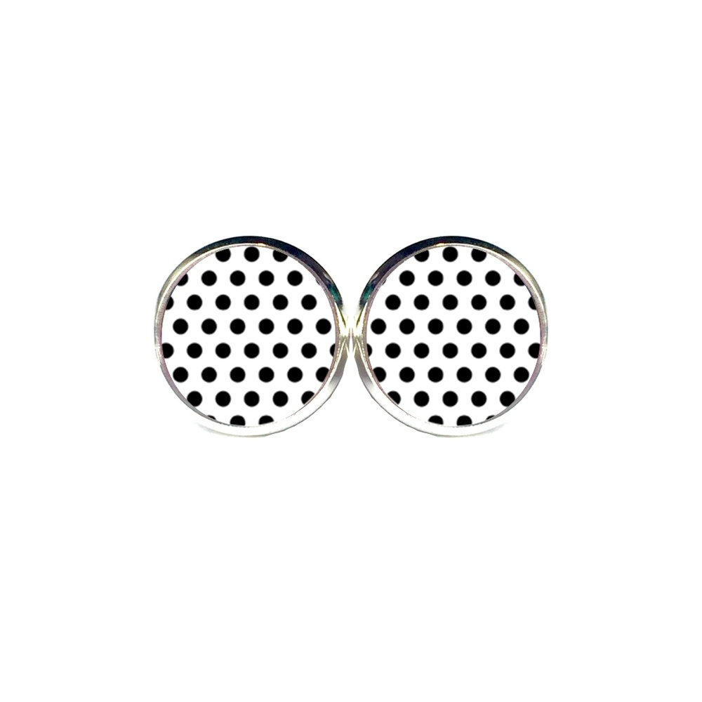 Black Polka Dot Earrings